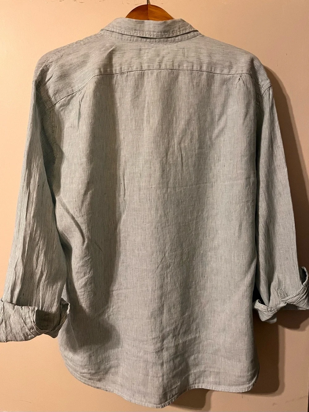 J. Crew Pale Blue Thin-Striped Button-Down Men’s Shirt XXL